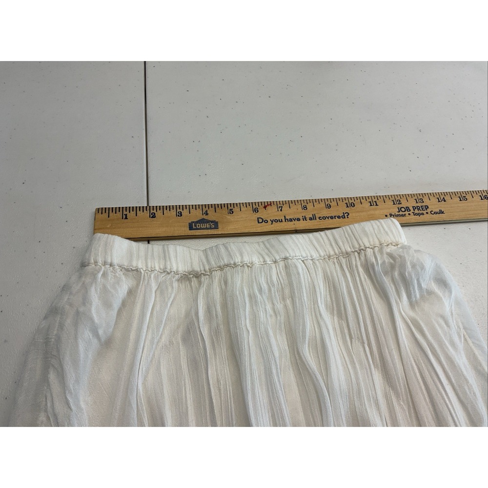 Free People Fp One Clover Skirt Asymmetrical Tiered Flowy Guaze  White XS - Picture 10 of 12